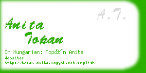anita topan business card